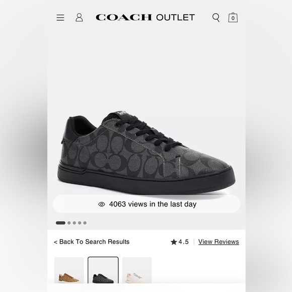 Coach Other - Authentic COACH Men’s Clip Low Top Sneakers in Black Size 9.5 US